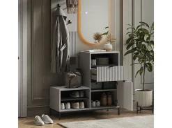 Banco para zapatos gris 100x40x98.5 eliza