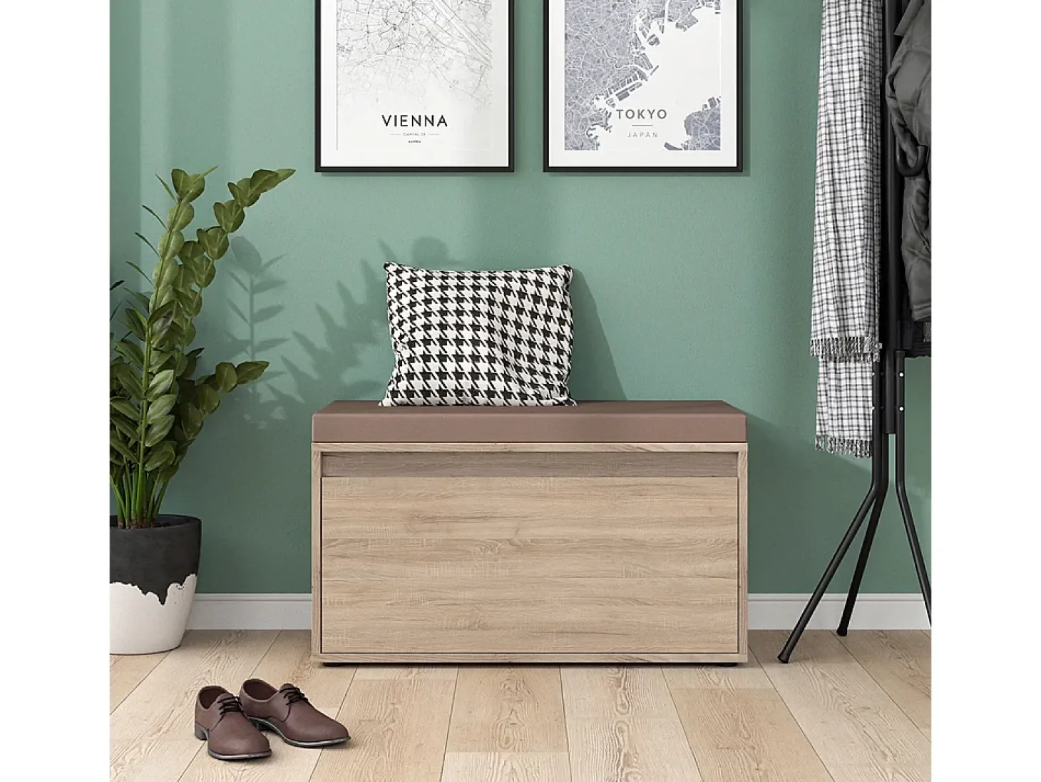 Banco para zapatos sonoma 80x39x45 iker