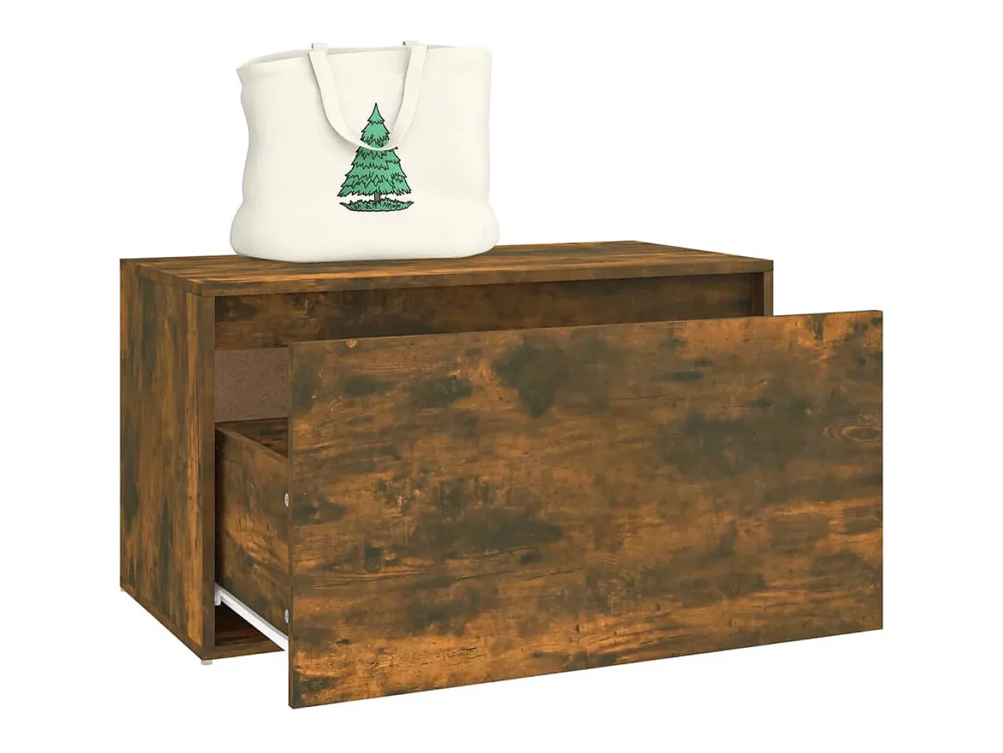 Banco pasillo madera contrachapada roble ahumado 80x40x45 cm ES987660
