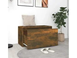 Banco pasillo madera contrachapada roble ahumado 80x40x45 cm ES987660
