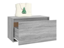 Banco pasillo madera contrachapada gris Sonoma 80x40x45 cm ES320813