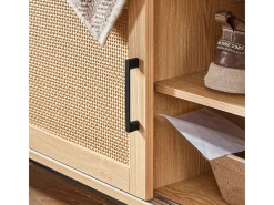 Banco Zapatero Banco de Almacenamiento con 2 Puertas 110 x 40 x 49 cm FSR154-N SoBuy ES