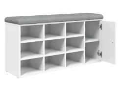 Banco zapatero blanco 102x32x50 cm madera de ingeniería