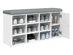 Banco zapatero blanco 102x32x50 cm madera de ingeniería