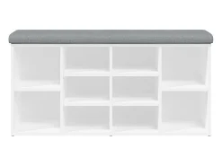 Banco zapatero blanco 102x32x50 cm madera de ingeniería