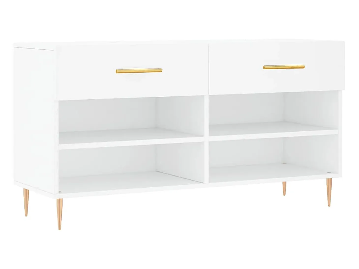 Banco zapatero blanco 102x35x55 cm madera de ingeniería