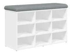 Banco zapatero blanco 82x32x50 cm madera de ingeniería