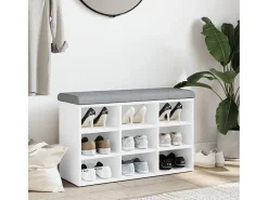 Banco zapatero blanco 82x32x50 cm madera de ingeniería