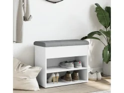 Banco zapatero blanco 62x32x50 cm madera de ingeniería