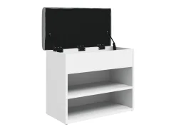 Banco zapatero blanco 62x32x50 cm madera de ingeniería