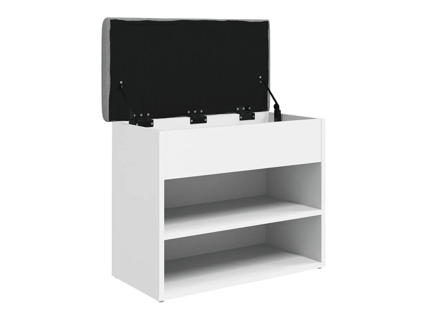 Banco zapatero blanco 62x32x50 cm madera de ingeniería