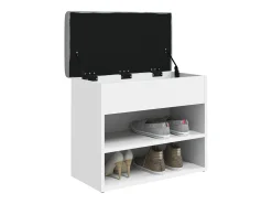 Banco zapatero blanco 62x32x50 cm madera de ingeniería