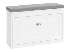 Banco Zapatero con 1 Cajón Organizador para Zapatos 75 x 24 x 51 cm FSR82-L-W SoBuy ES