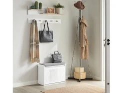 Banco Zapatero con 1 Cajón Organizador para Zapatos 62 x 26 x 46 cm FSR98-W SoBuy ES