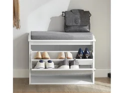 Banco Zapatero con 1 Cajón Organizador para Zapatos 62 x 26 x 46 cm FSR98-W SoBuy ES