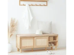 Banco Zapatero con 2 Puertas y 2 estantes FSR163-N SoBuy