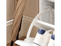 Banco Zapatero con 1 Solapa y 2 Compartimentos Abiertos Organizador para Zapatos 90 x 24 x 46 cm Blanco FSR119-W SoBuy ES