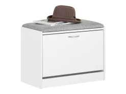 Banco Zapatero con 1 Solapa Banco de almacenamianto con cojín Acolchado de Asiento 60 x 30 x 46 cm FSR16-HG SoBuy ES