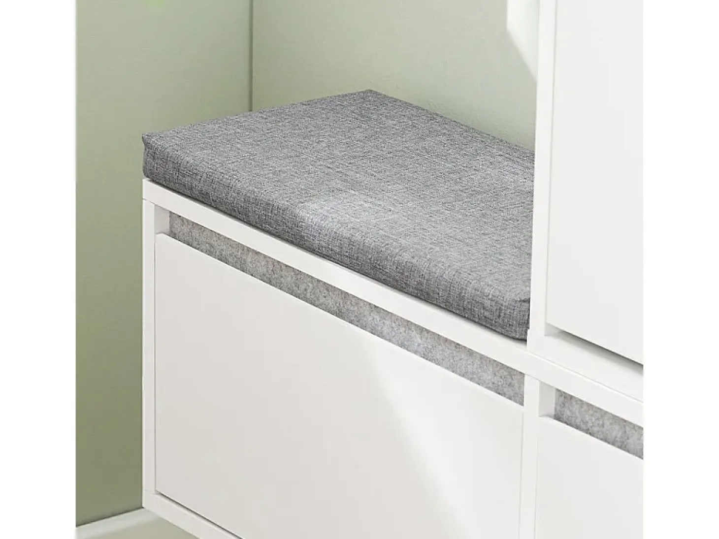 Banco Zapatero con 2 Solapas, 2 cajones y Banco móvil Armario de Entrada 124-92 x 24 x 126 cm FSR134-W SoBuy ES
