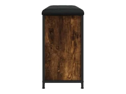 Banco zapatero con cajón abatible roble ahumado 82x32x56 cm