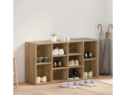 Banco zapatero con estante Otro roble artesanal 103 x 30 x 55 cm