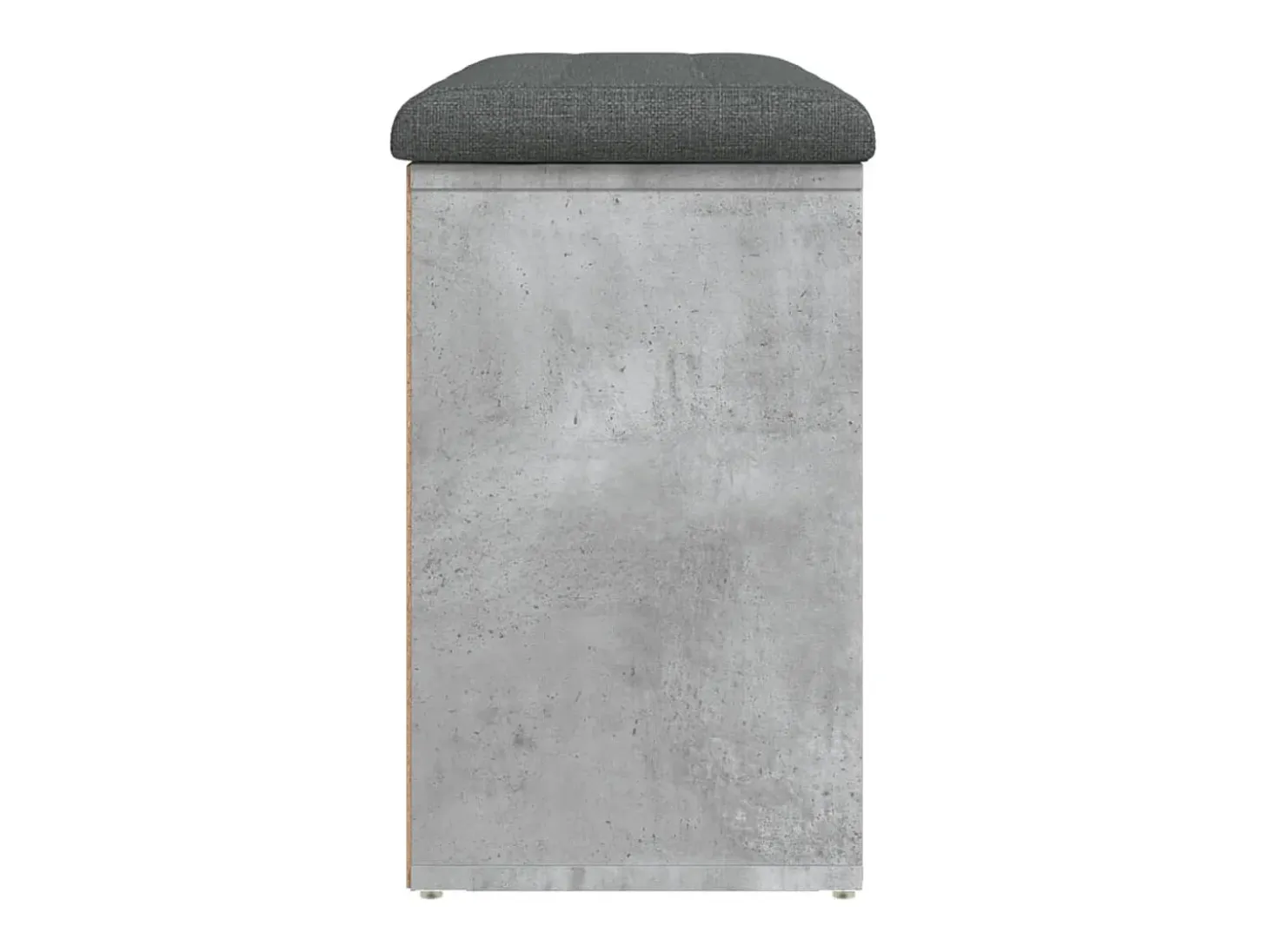 Banco zapatero de hormigón gris 82x32x50 cm madera de ingeniería