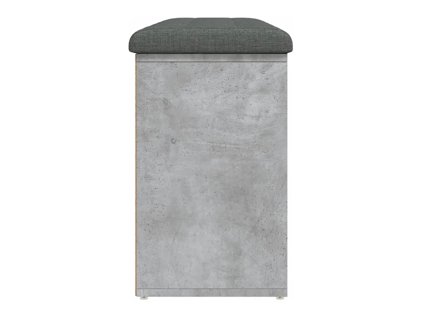 Banco zapatero de hormigón gris 102x32x50 cm madera de ingeniería