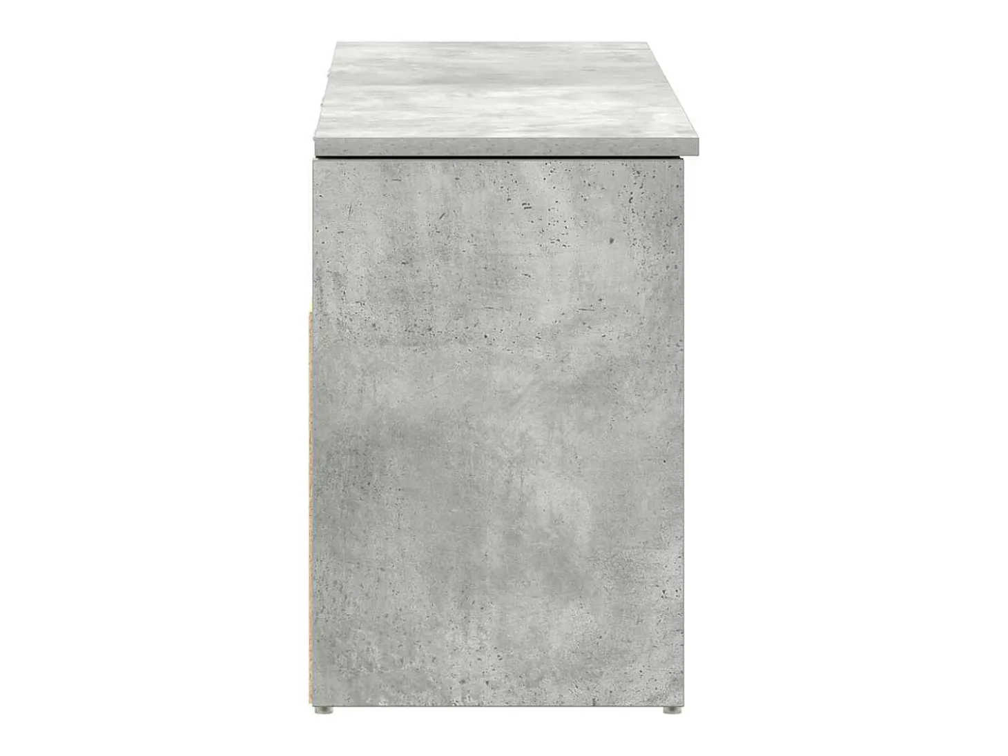Banco zapatero de hormigón gris 102x30,5x45 cm madera de ingeniería