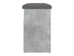 Banco zapatero de hormigón gris 62x32x50 cm madera de ingeniería
