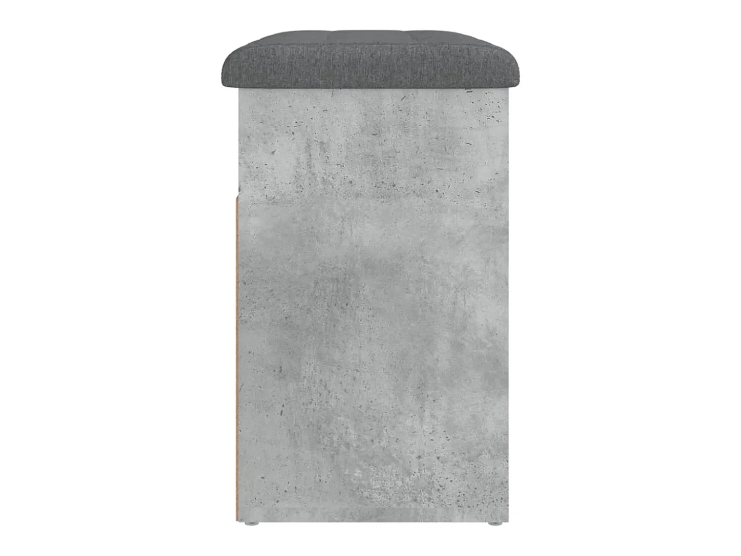 Banco zapatero de hormigón gris 62x32x50 cm madera de ingeniería