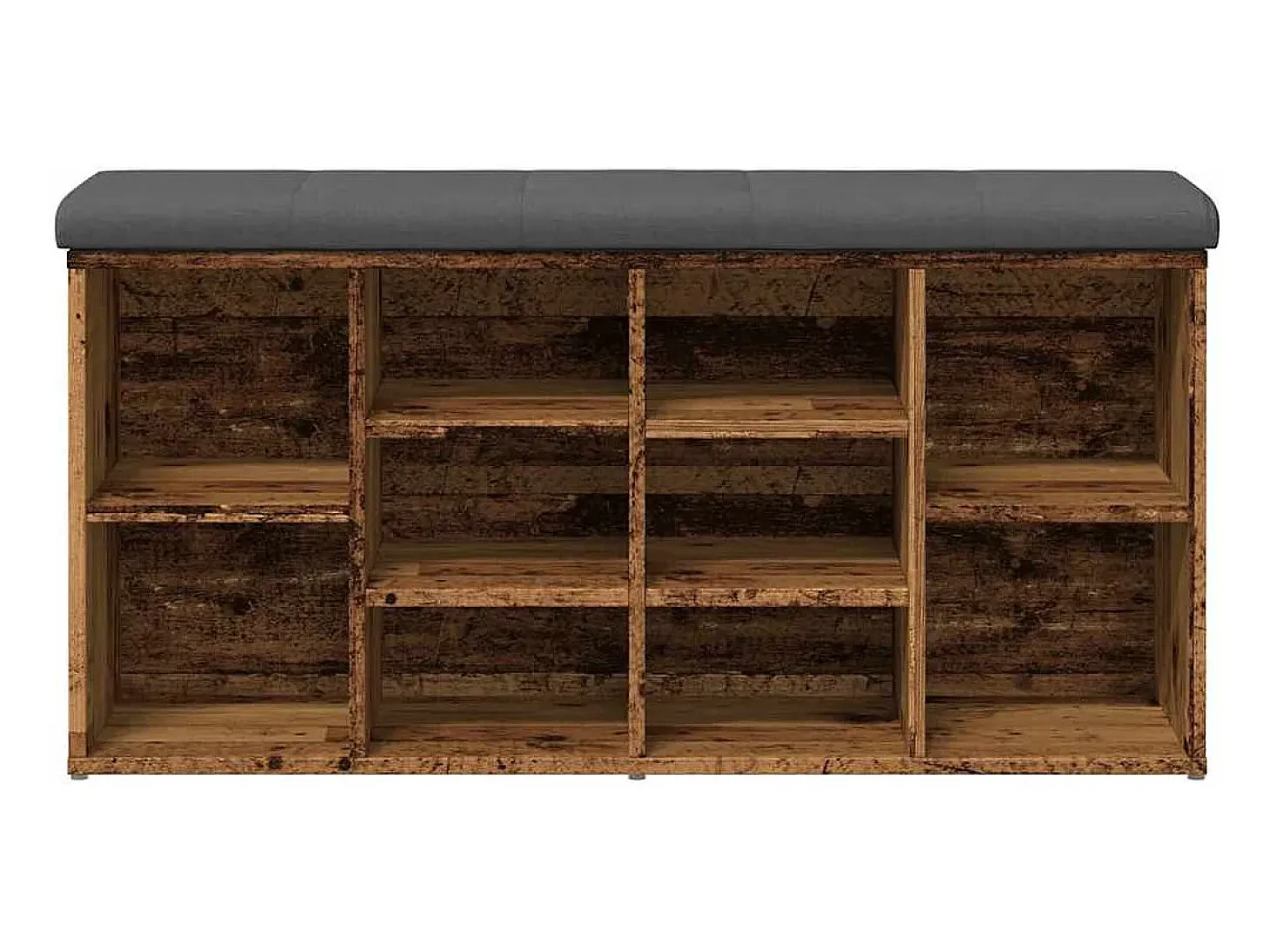 Banco zapatero de madera antigua 102x32x50 cm madera de ingeniería