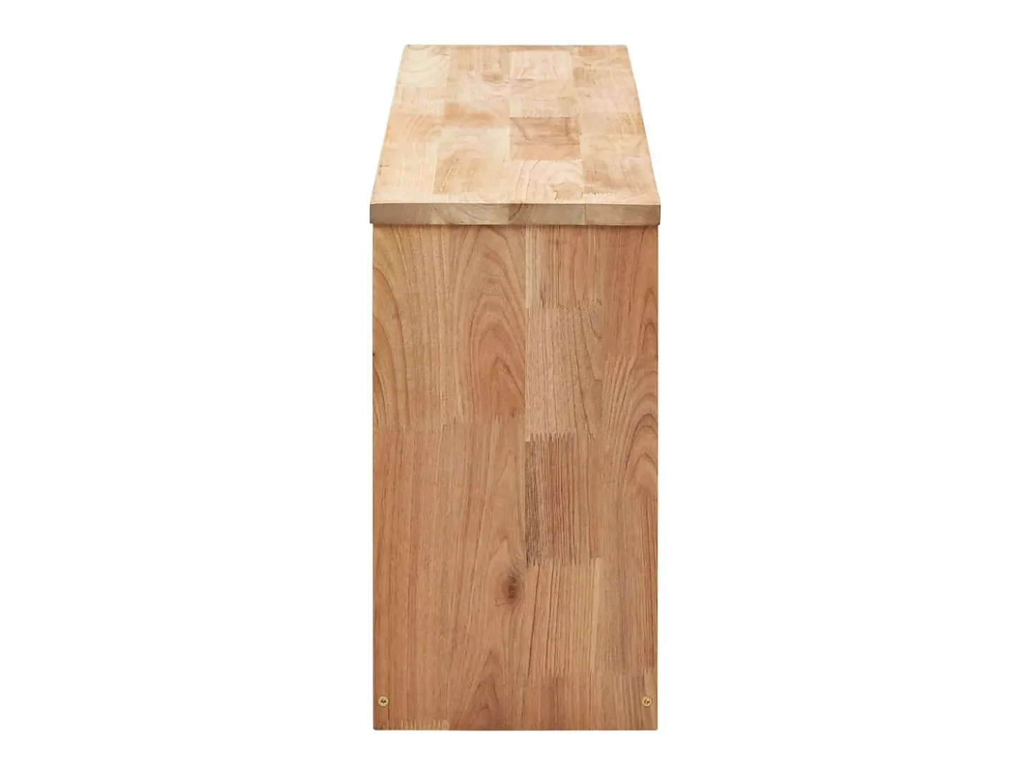 Banco zapatero de madera maciza de nogal 94x20x38 cm ES523168