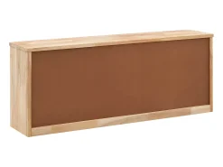 Banco zapatero de madera maciza de nogal 94x20x38 cm ES523168