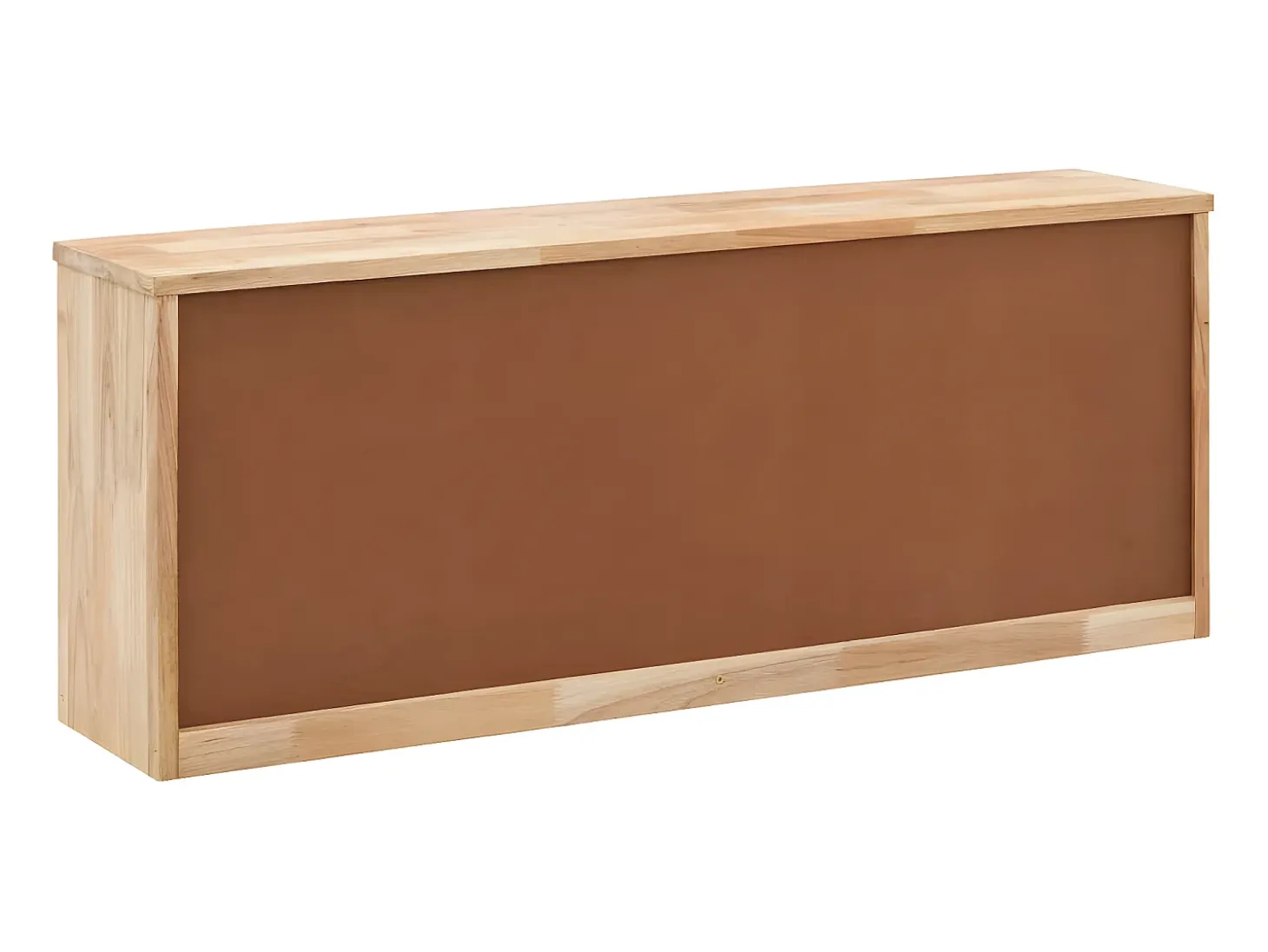 Banco zapatero de madera maciza de nogal 94x20x38 cm ES523168