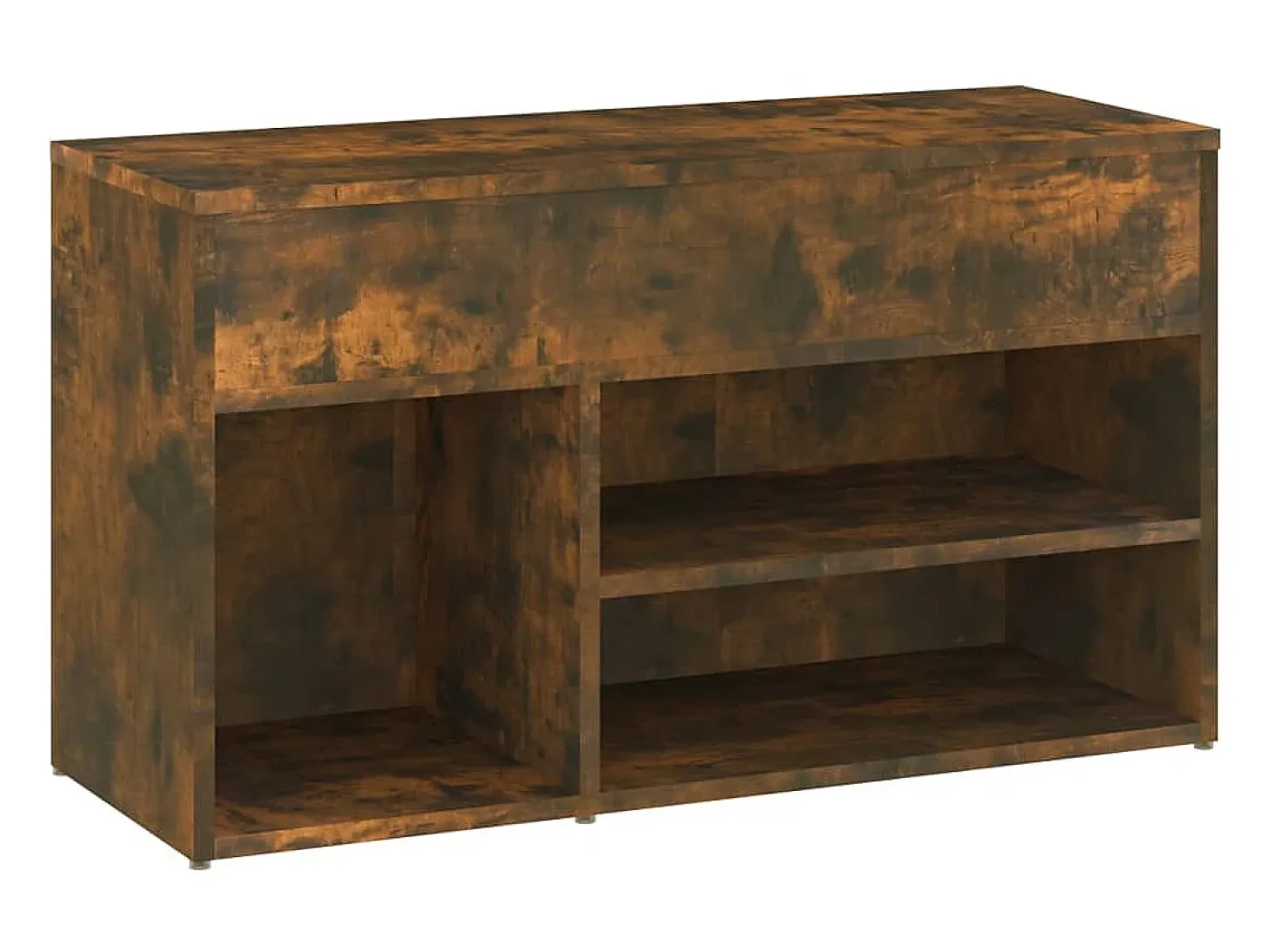 Banco zapatero de roble ahumado 80x30x45 cm Madera de ingeniería