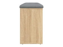 Banco zapatero de roble Sonoma 102x32x50 cm madera de ingeniería