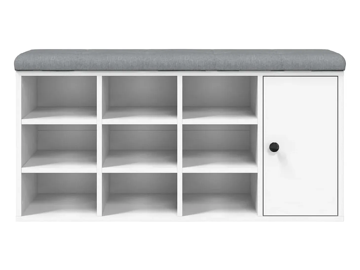 Banco zapatero madera de ingeniería blanco 102x32x50 cm ES626331