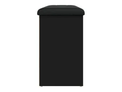 Banco zapatero madera de ingeniería negro 102x32x50 cm ES112043