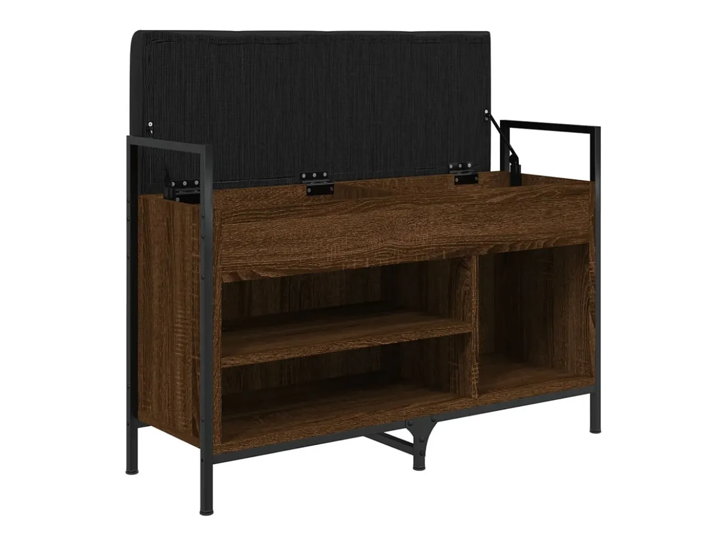Banco zapatero madera de ingeniería marrón roble 85,5x32x57,5cm ES162239