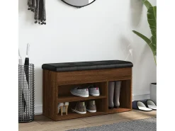 Banco zapatero madera de ingeniería marrón roble 82x32x45,5 cm ES440765