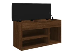 Banco zapatero madera de ingeniería marrón roble 82x32x45,5 cm ES440765