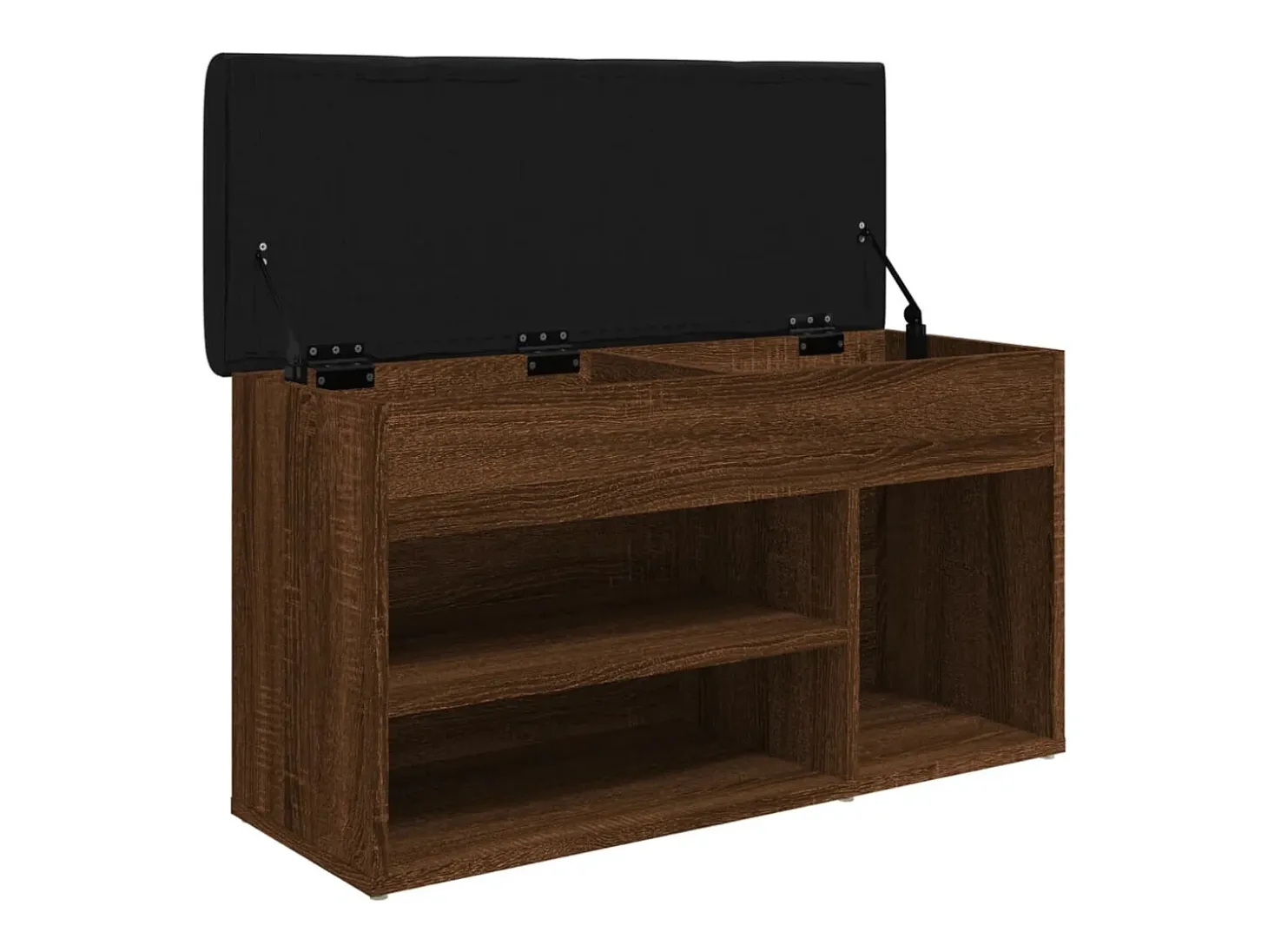 Banco zapatero madera de ingeniería marrón roble 82x32x45,5 cm ES440765