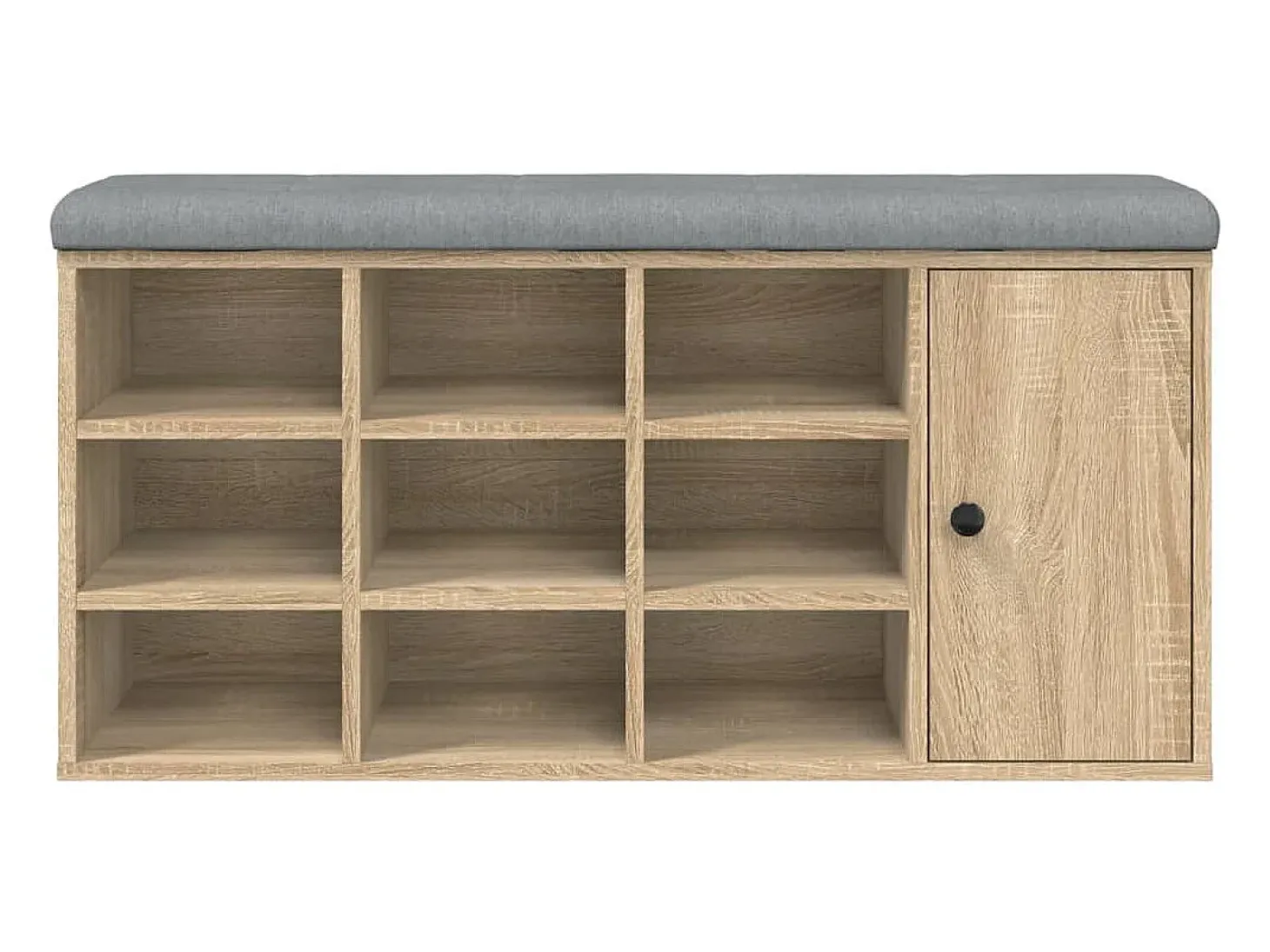 Banco zapatero madera de ingeniería roble Sonoma 102x32x50 cm ES863350