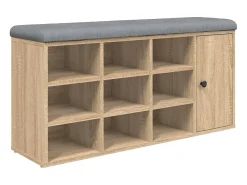 Banco zapatero madera de ingeniería roble Sonoma 102x32x50 cm ES863350
