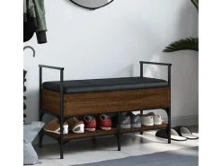 Banco zapatero madera de ingeniería marrón roble 85,5x42x57,5cm ES325295