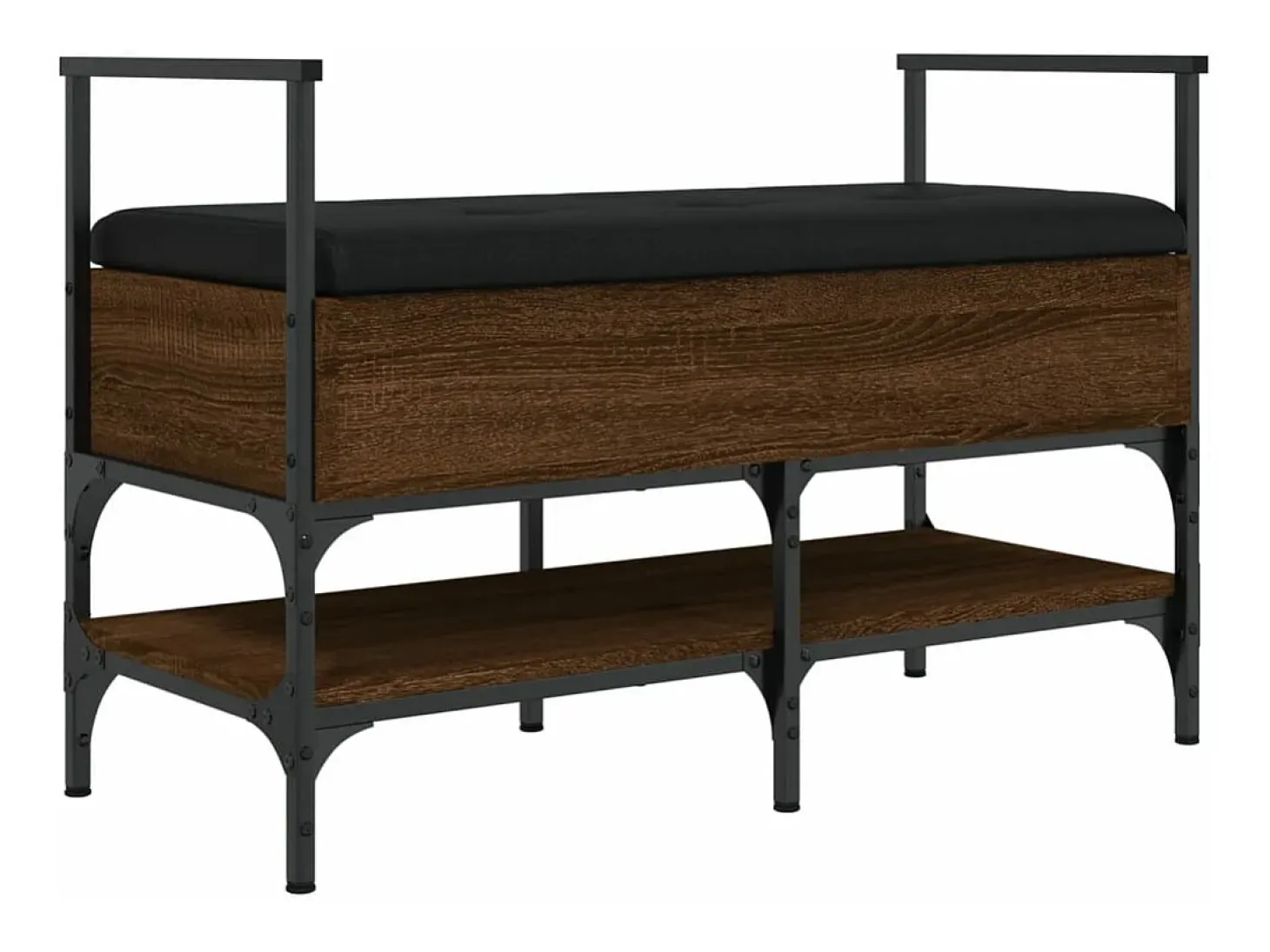 Banco zapatero madera de ingeniería marrón roble 85,5x42x57,5cm ES325295