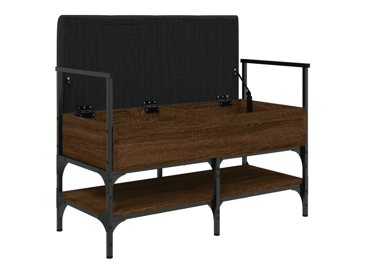 Banco zapatero madera de ingeniería marrón roble 85,5x42x57,5cm ES325295