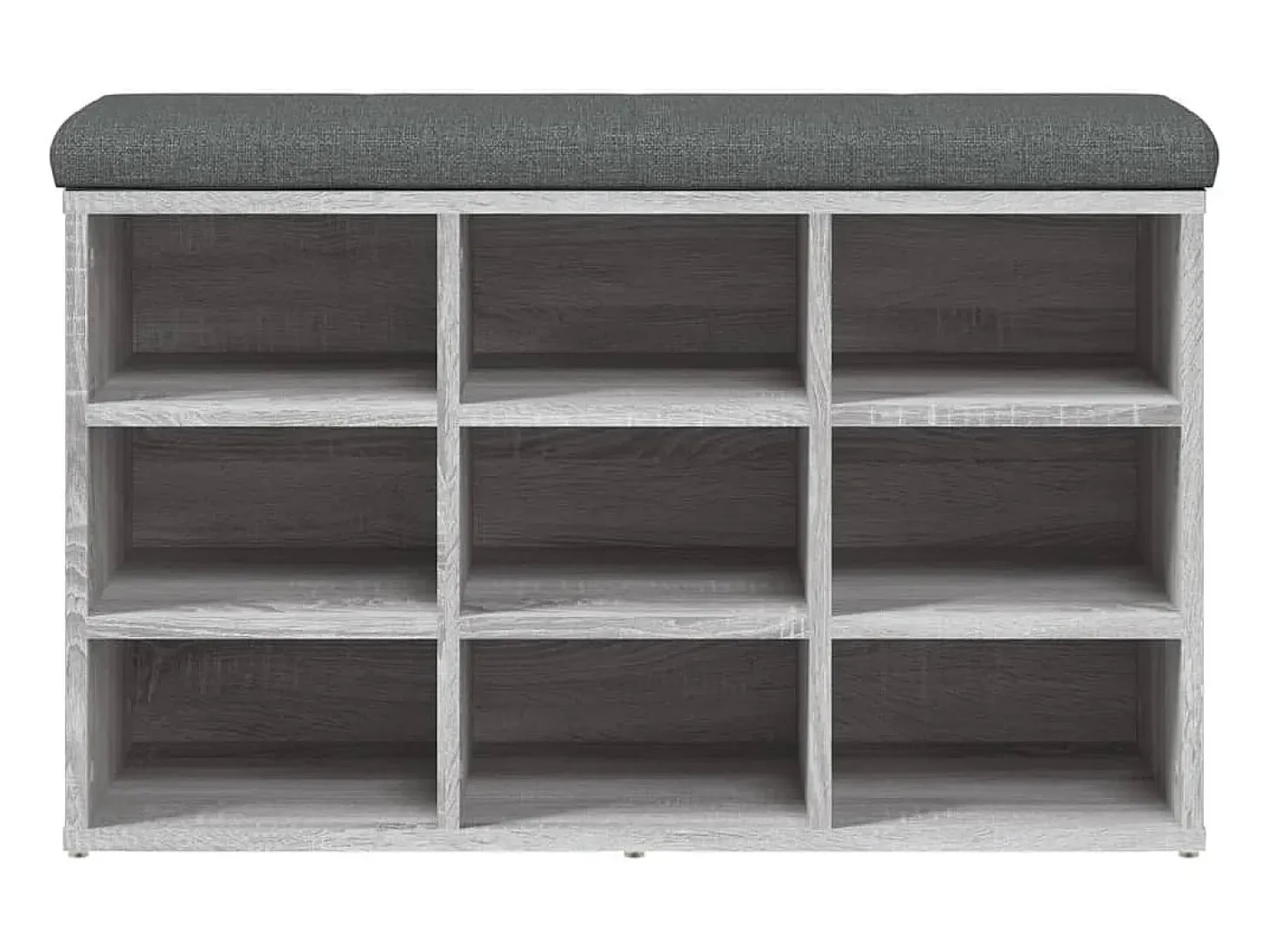 Banco zapatero madera de ingeniería gris Sonoma 82x32x50 cm ES938479