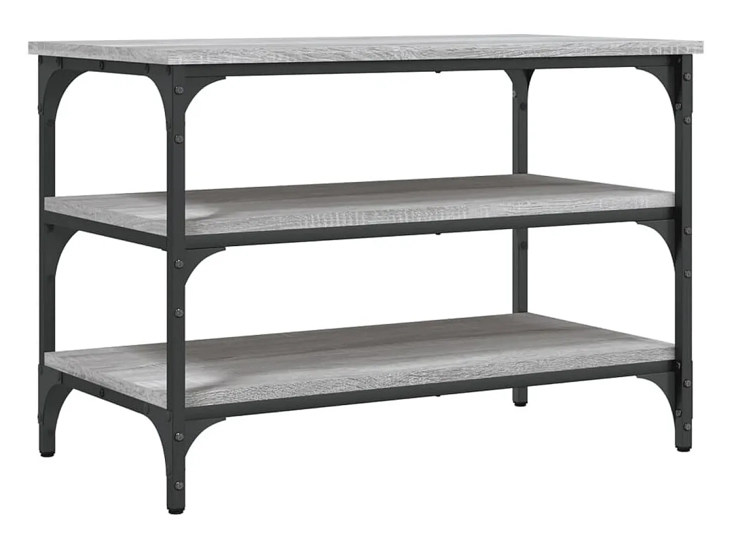 Banco zapatero madera de ingeniería gris Sonoma 70x38,5x49 cm ES876479