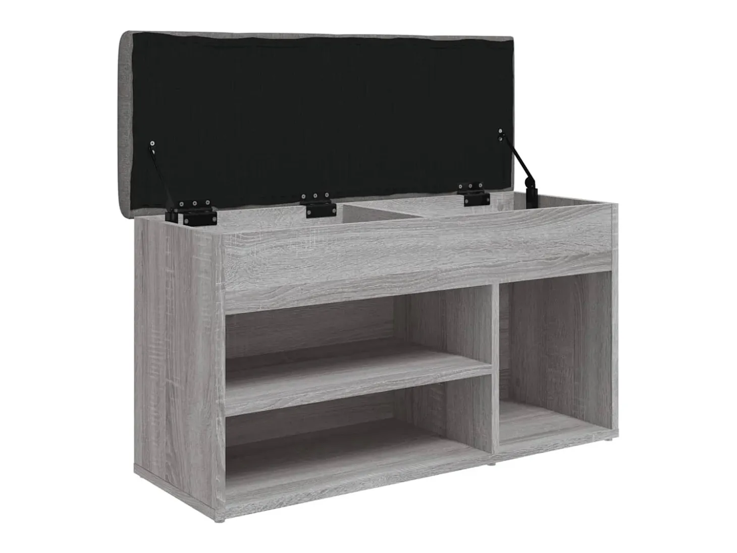 Banco zapatero madera de ingeniería gris Sonoma 82x32x45,5 cm ES401096